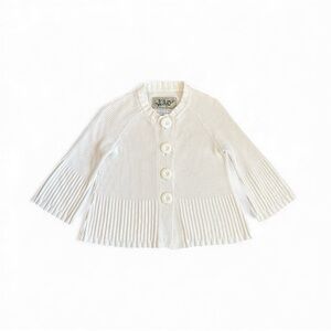 LAL Live A Little Boutique, Winter White Button Up Cardigan, Size M, EUC